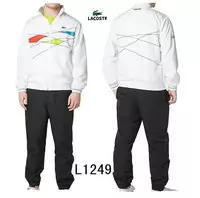 jogging lacoste sport wear survetement man 2013 chaud l1249 blanc noir